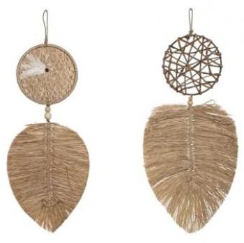 Figura Decorativa Home ESPRIT Natural 27 x 1 x 63 cm (2 Unidades)