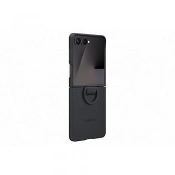 Funda de Silicona Negra con Anillo para Samsung Galaxy Z Flip7