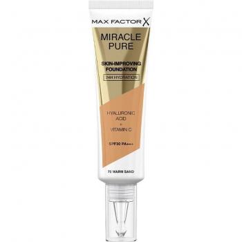 Max Factor Miracle Pure Skin-Improving Foundation SPF 30, Shade 70 Warm Sand, 30ml