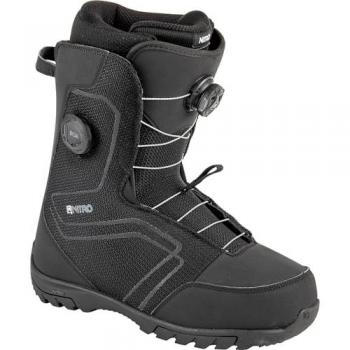 Nitro Sentinel Boa Botas de Snowboard Hombre, All Mountain Freestyle, Sistema de Cordones Rápidos, Color Negro Auténtico, MP 28.5 / EU 43 1/3 / US 10.5