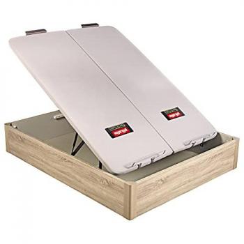 Canapé Abatible de Madera Pikolin, Tapa Doble, Color Natural, Alta Resistencia 200x200 cm