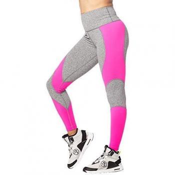 Zumba Leggings de Fitness Cintura Alta Entrenamiento Baile Compresión Pantalones Mujer, Heather Grey, XXL