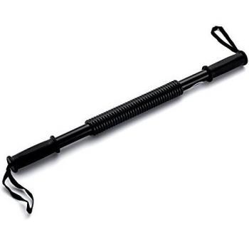 Rovate - Carga de 30KG，Barra de torsión para musculación, Ejercitar el Músculo del Brazo y Pecho, Negro