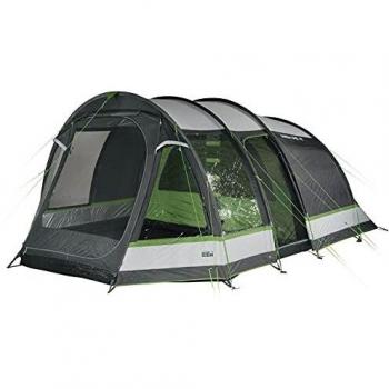 Tienda de Campaña Familiar High Peak Bozen 5.0 - Túnel, Capacidad para 5 Personas, Color Gris-Verde