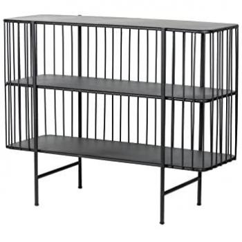 Consola de Metal Negro 100x35x80 Cm - Mueble de Entrada con Espacio de Almacenamiento Adicional