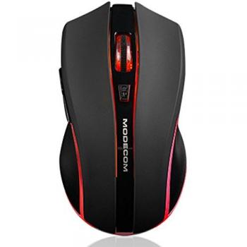 Modecom WRM1 - Ratón Inalámbrico Negro 1600 DPI USB