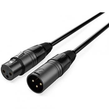 Audibax Silver Black Cable Premium XLR Macho-XLR Hembra 6 Metros Negro