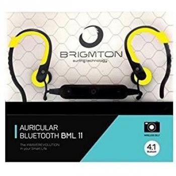 Brigmton BML 11 Dentro de oído Monoaural Inalámbrico Negro, Amarillo - Auriculares