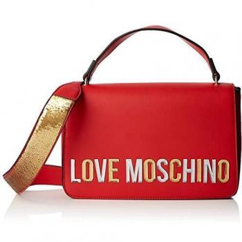 Love Moschino Borsa PU, Bolso de Mano. para Mujer, Rojo