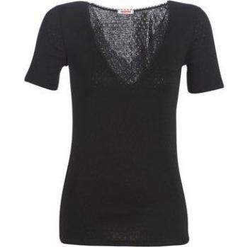 Damart Women's Fancy Knit Grade 4 Thermal Mesh Bodysuit in Black