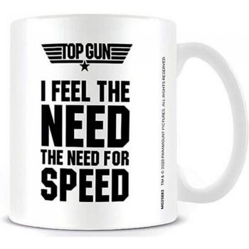 Caneca Top Gun A Necessidade de Velocidade - Taza blanca y negra, diseño inspirado en la película Top Gun, tamaño único