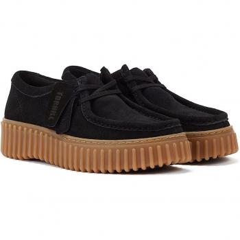 Clarks Originals Torhill Bee Women's Black Comfort Suede Shoes - Size UK 3