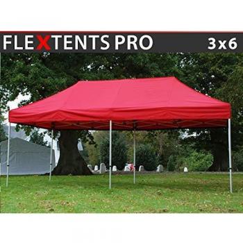 Carpa Plegable Rápida FleXtents PRO 3x6m Roja Impermeable