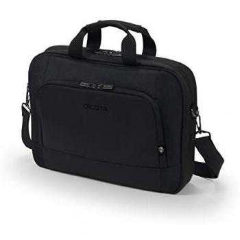 DICOTA Eco Top Traveller BASE 13-14.1 - lightweight laptop bag with protective padding and storage space, black