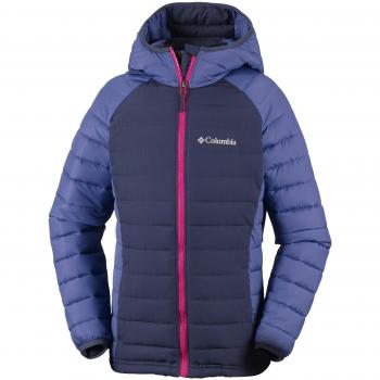 Columbia Girls Winter Jacket Powder Lite Girls Hooded, Größe:2XS, Farbe:Nocturnal/Eve