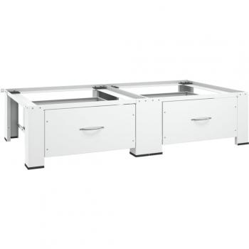 Pull-out Shelf Washing and Drying Machine Stand - White