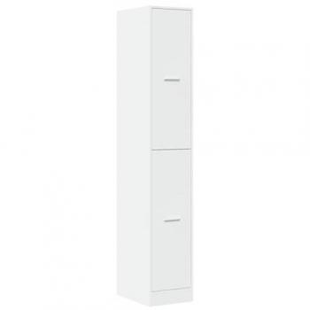 Armario botiquín madera de ingeniería blanco 30x41x174,5 cm