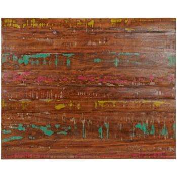 Tabla de recuperación sólida rectangular 110x80x2,5 cm madera maciza reciclada marrón