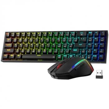Redragon BS136 Wireless RGB Mechanical Gaming Keyboard & Mouse Combo with Tri-Mode Connectivity and 8000 DPI Mouse