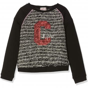 Chipie 8m15034, Sudadera para Niñas, Negro