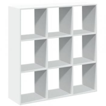Librería divisora de madera ingeniería blanca 102x29x103,5 cm