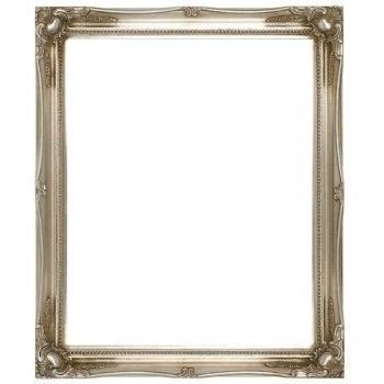 Ornate Madera de estilo francés embolsados Moldura/Marco de fotos/Póster de imagen vintage, medidas 51 mm de ancho y 32 mm de profundidad, con una alta claridad estireno Cristal - parent, madera, Plateado, 16x12