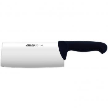 Arcos Serie 2900, Cuchillo Macheta China, Hoja de Acero Inoxidable Nitrum de 200 mm, Mango inyectado en Polipropileno Color Negro