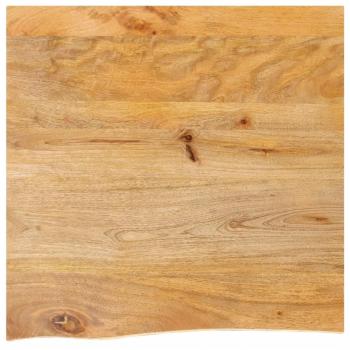Mesa de sobremesa Alive Edges 80x80x2,5 cm en madera maciza de mango marrón
