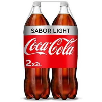 Coca-Cola Light - Refresco de cola sin azúcar, sin calorías - Pack 2 botellas 2L