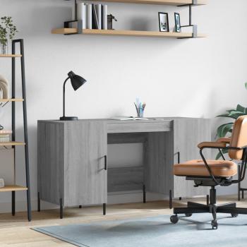 Escritorio Sonoma 140x50x75 cm madera multicapa gris