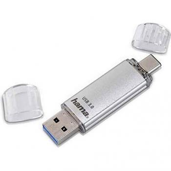 USB 3.1 Hama C-Laeta Pen Drive 32 GB, USB-A/USB-C, Metal, OTG, 40 MB/s