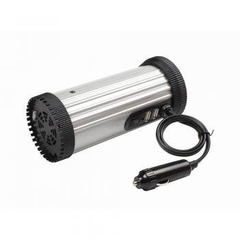 Gembird EG-PWC150-01 Inversor de Corriente para Automóvil, 12V a 230V, 150W, Negro/Gris