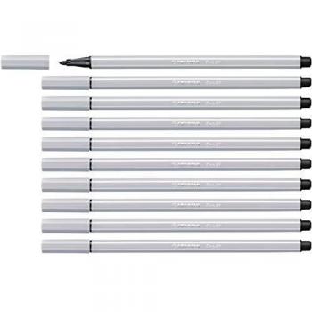Rotulador STABILO Pen 68 - Caja con 10 unidades - Color gris claro