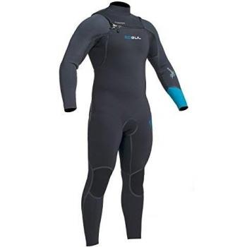 Gul FLEXOR III 5/4 Chest Zip Blindstitch Wetsuit 2017 - Black/Graphite ML