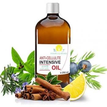 Aceite Anticelulítico Reductor Potente 100% Natural con Aceites Esenciales - Penetración Profunda y Prevención de Estrías - 250 ml