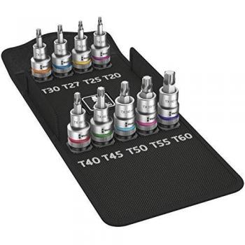 8767 C TORX HF 1 Zyklop juego de vasos de punta hexagonal con arrastre de 1/2 con función de retención, 9 piezas