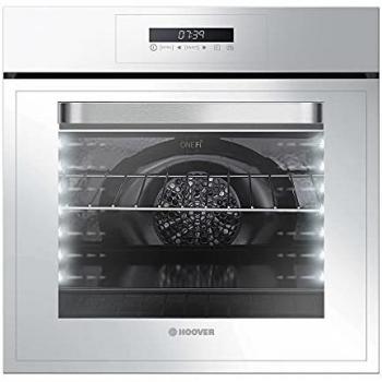Hoover H-OVEN 300 PLUS - HOT7174WI WF/E - Horno eléctrico, 70 litros, 3 resistencias, Wi-Fi & Bluetooth, Cierre gradual, Temporizador, 9 funciones, Ventilador de enfriamiento, Doble LED, A+, Blanco