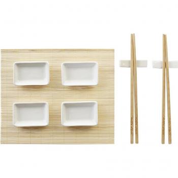 Set de Sushi Bambú y Pizarra - 9 Piezas