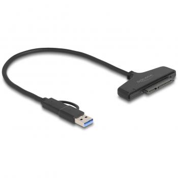 DeLOCK 61042 Cable SATA 0,3 m con Conector USB Type-C (USB 3.2 Gen 1) y Convertidor USB a SATA 6 Gb/s