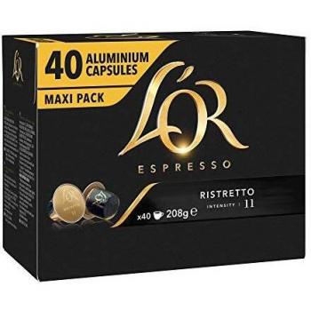 L'Or Espresso Café Cápsulas Ristretto - 40 Cápsulas Compatibles Nespresso