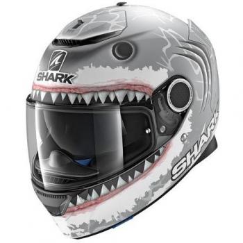 Shark Casco de moto Hark Spartan Lorenzo WHT Mat, gris/blanco, talla L