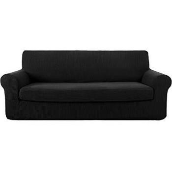 Deconovo Funda para Safá Protectora 4 Plazas 237 x 83 x 89cm Negro