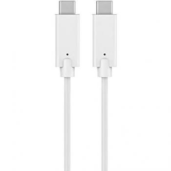 Cable USB Tipo C 3.1 a Tipo C 3.1 - Blanco 20 cm