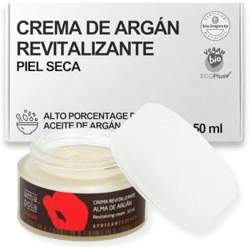 Crema Facial Revitalizante Alma de Argán 50 ml - Amapola Bio·Cosmetics, con 12% de Aceite de Argán, hidratación y nutrición profunda para pieles maduras, ingredientes ecológicos, naturales y