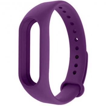 Correa de Silicona Suave Flexible Morada Compatible con Xiaomi Mi Smart Band 3/4 Recambio Pulsera Brazalete