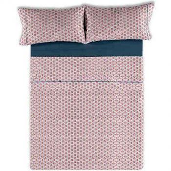 ESTELIA - Juego de sábanas More Color Coral - Cama de 180