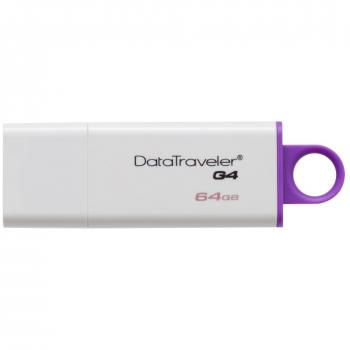 Kingston DataTraveler G4 64GB USB 3.0 Flash Drive - White/Violet (DTIG4/64GB)