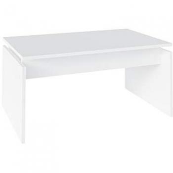 MOMMA HOME Mesa Centro Modelo Tycris, Mesita de Salón o Comedor, Acabado en Blanco, Medidas: 80 x 50 x 38 cm