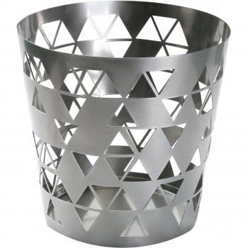 Versa Polygon - Papelera, color plateado