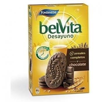 Belvita Galletas con Chocolate y 5 Cereales Completos, Enriquecidas con Hierro, Calcio y Magnesio, Pack 6 x 4 Unidades, 300g